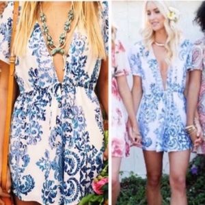 Show Me Your Mumu Ta-Haa Bohemian Romper Size S